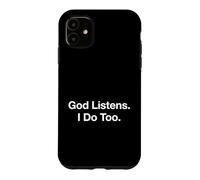 Custodia per iPhone 11 Dio ascolta I Do Too Christian Preghiera Credente