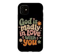 Custodia per iPhone 11 Dio è follemente innamorato di te Fede cristiana Inspirational