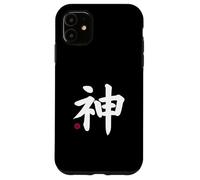 Custodia per iPhone 11 Dio "Kami" Kanji Lettera giapponese Giappone Simbolo anteriore e posteriore
