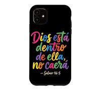 Custodia per iPhone 11 Dios Esta Dentro De Ella No Caera Cristianos Fede religiosa