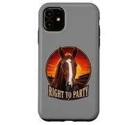 Custodia per iPhone 11 Diritto alla festa Cavallo, Corsa di cavalli, Santa Anita, Del Mar