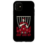 Custodia per iPhone 11 Disco da golf vintage Grip e Rip Frolf Player Retro Propaganda