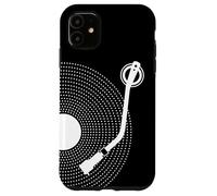 Custodia per iPhone 11 Disco in vinile divertente, design retrò, platino DJ, pop