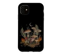 Custodia per iPhone 11 Disegno episodico di arte mistica dei funghi autunnali