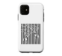 Custodia per iPhone 11 Disegno episodico di arte mistica delle strisce dei cervi