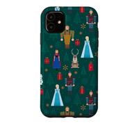 Custodia per iPhone 11 Disney Frozen Holiday Nutcrackers Scandinavian Christmas