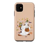 Custodia per iPhone 11 Disney Goofy Halloween Ghost Trick-or-Treat Icons