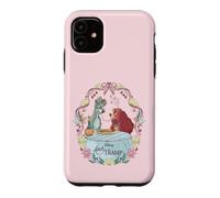 Custodia per iPhone 11 Disney Lady and the Tramp Valentine's Day Spaghetti Kiss