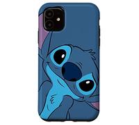 Custodia per iPhone 11 Disney Lilo and Stitch Cute Stitch Face Slate Gray
