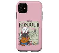 Custodia per iPhone 11 Disney The Aristocats Marie Toulouse & Berlioz Bonjour