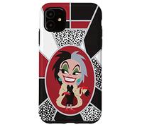 Custodia per iPhone 11 Disney Villains Kawaii Cute Crudelia