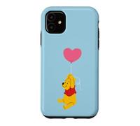 Custodia per iPhone 11 Disney Winnie the Pooh Valentine's Day Heart Balloon