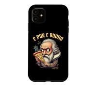 Custodia per iPhone 11 Divertente Ananas Pizza Galileo Galilei Nerd storici