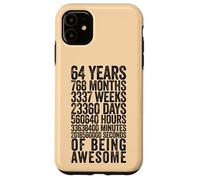 Custodia per iPhone 11 Divertente camicia per 64° compleanno Old Meter divertente 64 anni regali