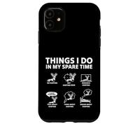 Custodia per iPhone 11 Divertente design umoristico con cervi e cose che faccio cacciatore