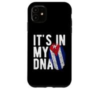 Custodia per iPhone 11 Divertente è nel mio DNA Cuba bandiera impronta digitale