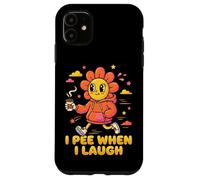 Custodia per iPhone 11 Divertente girasole retrò che faccio pipì quando rido Amante