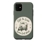 Custodia per iPhone 11 Divertente golf cart golfista Fore Fun alcune palline da golf