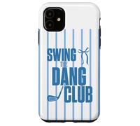 Custodia per iPhone 11 Divertente Golf Swing the Dang Club Blu Golf Mom