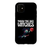 Custodia per iPhone 11 Divertente Halloween Strega Da Tavolo Gamer Lancia Le Streghe Dado