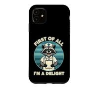 Custodia per iPhone 11 Divertente infermiera procione dicendo prima tutto piacere