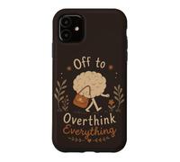 Custodia per iPhone 11 Divertente pensare troppo a tutto Ansia cerebrale Introverso