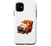 Custodia per iPhone 11 Divertente Pug VR Gaming Dog Art