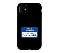 Custodia per iPhone 11 Divertente targhetta per il secondo bambino preferita scherzo per bambini figlio figlia divertimento