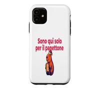 Custodia per iPhone 11 Divertenti Frasi Natale Panettone Amanti Dolce