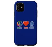 Custodia per iPhone 11 DIVERTENTI SCACCHI AMORE PACE CON ICONE