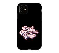 Custodia per iPhone 11 Do A Good Turn Daily Scouts BSA Slogan Retro Typography