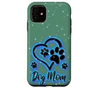 Custodia per iPhone 11 Dog Mom Cute Dog Paw Print Puppy Breeds Rainbow