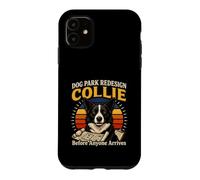 Custodia per iPhone 11 Dog Park ridisegna il Collie prima che qualcuno arrivi amante dei cani