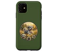 Custodia per iPhone 11 dolce cane bolonka divertente in natura ai margini della foresta