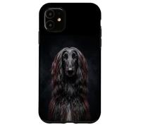Custodia per iPhone 11 dolce elegante nero afghano cane ironia levriero