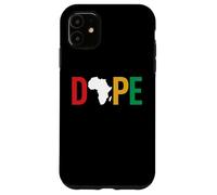 Custodia per iPhone 11 Dope Africa Map Juneteenth Pan African Pride