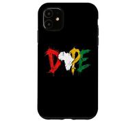 Custodia per iPhone 11 Dope Africa Map Pan African Colors Juneteenth