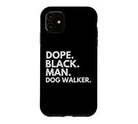 Custodia per iPhone 11 Dope Black Man Dog Walker African American Pride