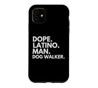 Custodia per iPhone 11 Dope Latino Man Dog Walker Latin Heritage Hispanic Pride
