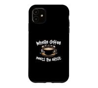 Custodia per iPhone 11 Dove il caffè incontra l'artista cool barista per artisti del latte