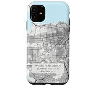 Custodia per iPhone 11 Dove tutto è iniziato - Mappa della città di San Francisco