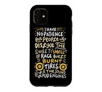 Custodia per iPhone 11 Drag Racing: odore di pneumatici bruciati e carburante da corsa