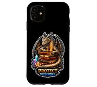 Custodia per iPhone 11 Dragon Library Guardian mantiene le storie al sicuro