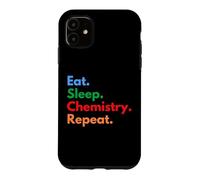 Custodia per iPhone 11 Eat Sleep Chemistry Repeat per chimici e studenti Chem