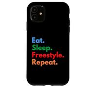 Custodia per iPhone 11 Eat Sleep Freestyle Repeat per ballerini e amanti del freestyle