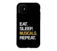 Custodia per iPhone 11 Eat Sleep Musical Repeat Broadway Theatre