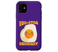 Custodia per iPhone 11 Egg-Stra, simpatico gioco di parole a forma di uovo fritto