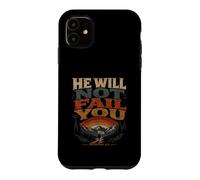 Custodia per iPhone 11 Egli non ti mancherà Deuteronomio 31 6 Retro