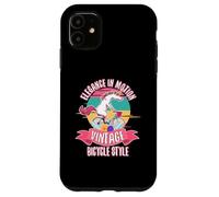 Custodia per iPhone 11 Elegance Motion - Bicicletta vintage con unicorno sulla bicicletta