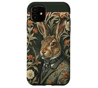 Custodia per iPhone 11 Elegante lepre in abito da sera Vintage Woodland
